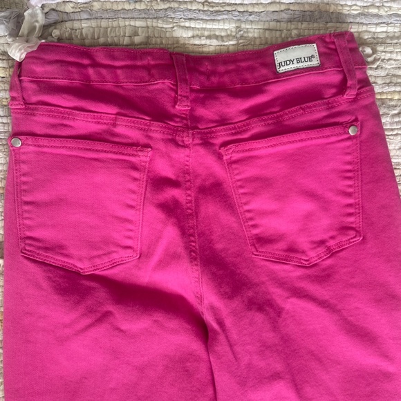Judy Blue Hot Pink Slim Fit High Rise Stretch Skinny Jeans / Pants Size 7/28 - Picture 9 of 10